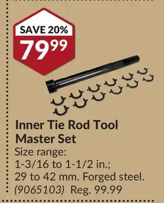 Princess Auto Inner Tie Rod Tool Master Set offer