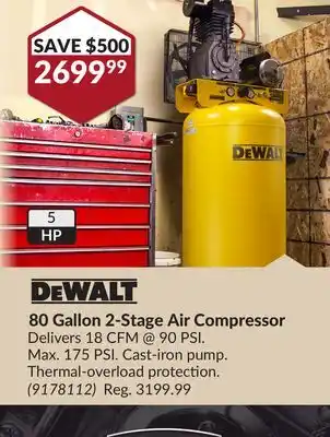 Princess Auto 80 Gallon 2-Stage Air Compressor offer