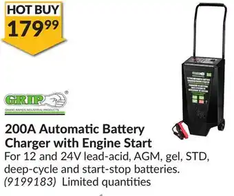 Princess Auto 200A Automatic Battery Charger with Engine Start offer