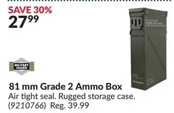Princess Auto 81 mm Grade 2 Ammo Box offer