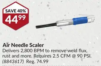 Princess Auto Air Needle Scaler offer