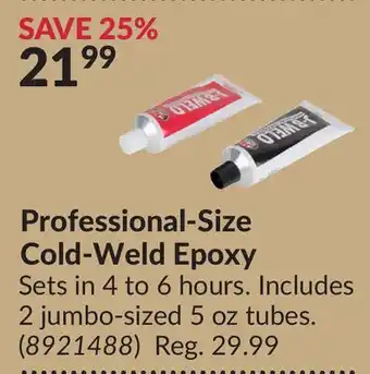Princess Auto Professional-Size Cold-Weld Epoxy offer