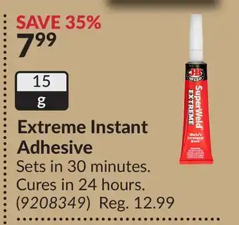 Princess Auto Extreme Instant Adhesive Sets offer