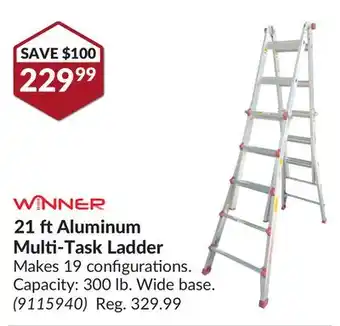 Princess Auto 21 ft Aluminum Multi-Task Ladder offer