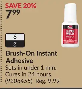 Princess Auto Brush-On Instant Adhesive offer