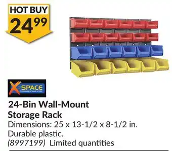Princess Auto 24-Bin Wall-Mount Storage Rack offer