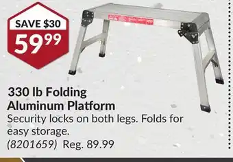 Princess Auto 330 lb Folding Aluminum Platform offer