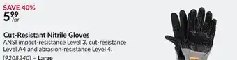 Princess Auto Cut-Resistant Nitrile Gloves offer