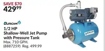 Princess Auto 1/2 HP Shallow-Well Jet Pump offer