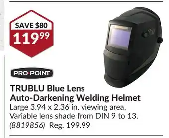 Princess Auto TRUBLU Blue Lens Auto-Darkening Welding Helmet offer