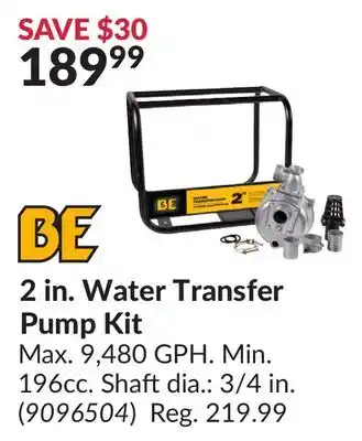 Princess Auto 2 in. Water Transfer Pump Kit offer