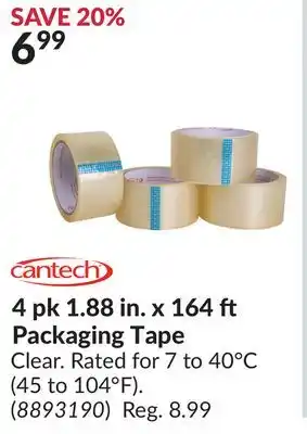 Princess Auto 4 pk 1.88 in. x 164 Packaging Tape offer