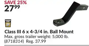 Princess Auto Class III 6 x 4-3/4 in. Ball Mount offer