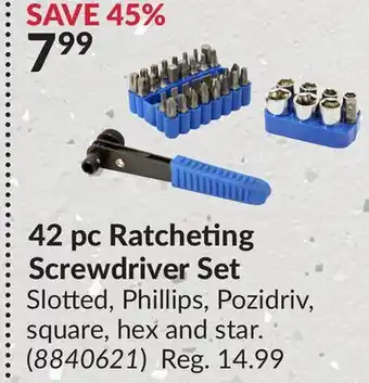 Princess Auto 42 pc Ratcheting Screwdriver Set offer