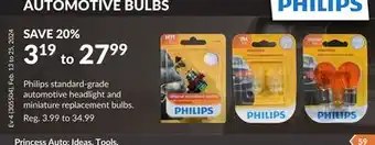 Princess Auto AUTOMOTIVE BULBS offer