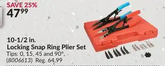 Princess Auto 10-1/2 in. Locking Snap Ring Plier Set offer