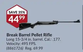 Princess Auto Break Barrel Pellet Rifle offer