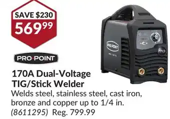 Princess Auto 170A Dual-Voltage TIG/Stick Welder Welds offer