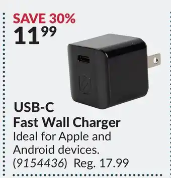 Princess Auto USB-C Fast Wall Charger offer