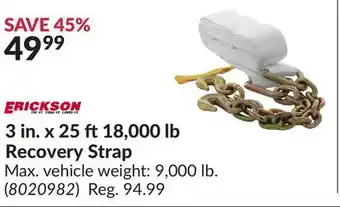 Princess Auto 3 in. x 25 ft18,000 lb Recovery Strap offer