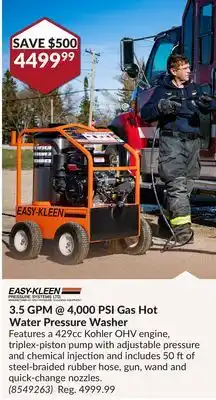 Princess Auto 3.5 GPM@4, 000 PSI Gas Hot Water Pressure Washer offer