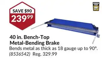 Princess Auto 40 in. Bench-Top Metal-Bending Brake offer