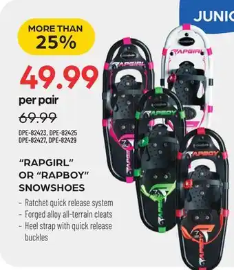 Pronature RAPGIRL OR RAPBOY SNOWSHOES offer