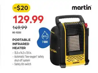 Pronature PORTABLE INFRARED HEATER offer