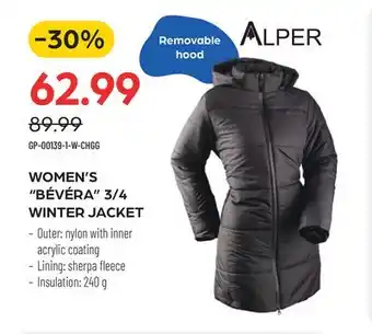 Pronature WOMEN'S BÉVÉRA 3/4 WINTER JACKET offer