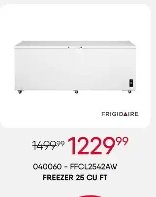 Meubles RD FRIGIDAIRE FREEZER 25 CU FT offer