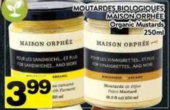 Supermarché PA MAISON ORPHÉE Organic Mustards offer