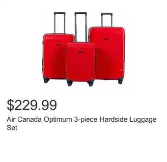 Costco Air Canada Optimum 3-piece Hardside Luggage Set offer