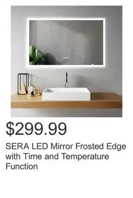 Costco SERA LED Mirror Frosted Edge with Time and Temperature Function offer
