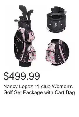 Nancy Lopez 11-club Women's Golf Set Package with Cart Bag
