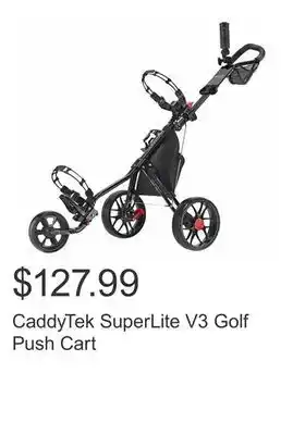 Costco CaddyTek SuperLite V3 Golf Push Cart offer