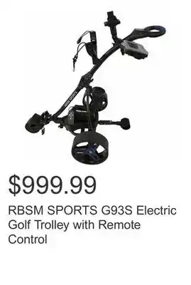 Costco RBSM SPORTS G93S Electric Golf Trolley with Remote Control offer