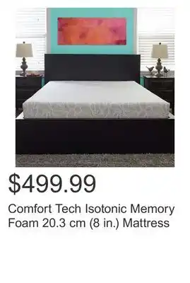 Costco Comfort Tech Isotonic Memory Foam 20.3 cm (8 in.) Mattress offer