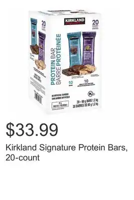 Costco Kirkland Signature Protein Bars, 20-count offer