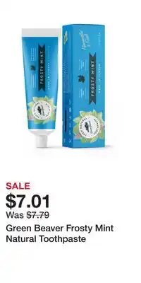 Well Green Beaver Frosty Mint Natural Toothpaste offer