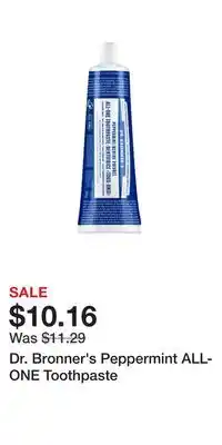 Well Dr. Bronner's Peppermint ALL-ONE Toothpaste offer