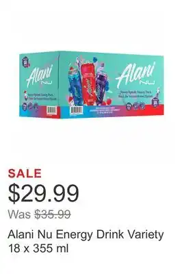 Costco Alani Nu Energy Drink Variety 18 x 355 ml offer