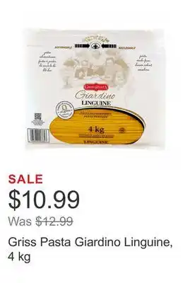 Costco Griss Pasta Giardino Linguine, 4 kg offer