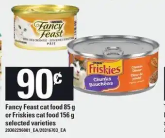 Loblaws Fancy Feast cat food 85g or Friskies cat food 156g selected varieties offer