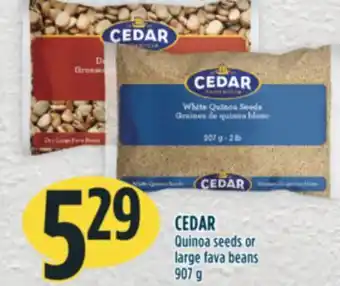 Marché Adonis CEDAR Quinoa seeds or large fava beans offer