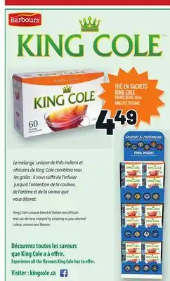 Metro THÉ EN SACHETS KING COLE | KING COLE TEA BAGS offer