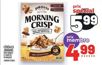 Metro CÉRÉALES JORDANS | JORDANS CEREAL offer