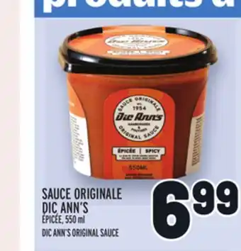 Metro SAUCE ORIGINALE DIC ANN'S | DIC ANN'S ORIGINAL SAUCE offer
