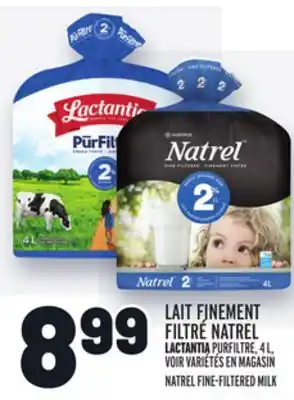 Metro LAIT FINEMENT FILTRÉ NATREL | NATREL FINE-FILTERED MILK offer