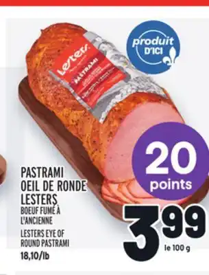Metro PASTRAMI OEIL DE RONDE LESTERS | LESTERS EYE OF ROUND PASTRAMI offer