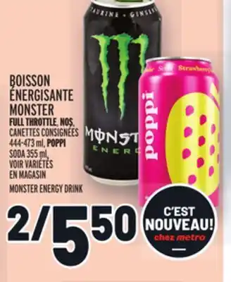 Metro BOISSON ÉNERGISANTE MONSTER | MONSTER ENERGY DRINK offer